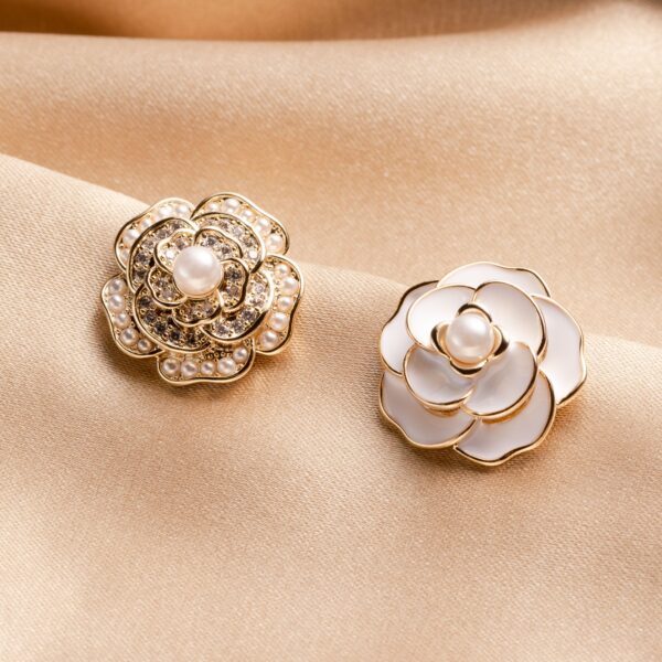 Asymmetrical Camellia Studs