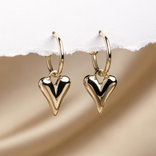 Heart Charmed Hoops