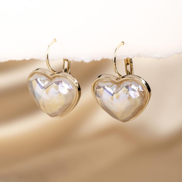 Mermaid Pearl Heart Drop Hoops