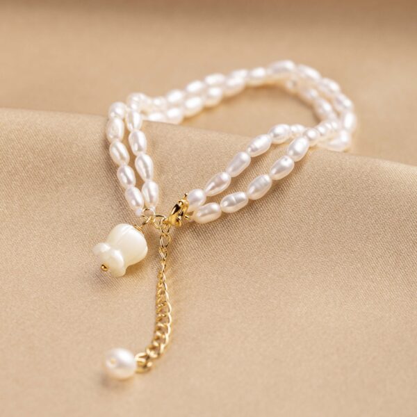 Layered Lily of the Valley Freshwater Pearl Bracelet