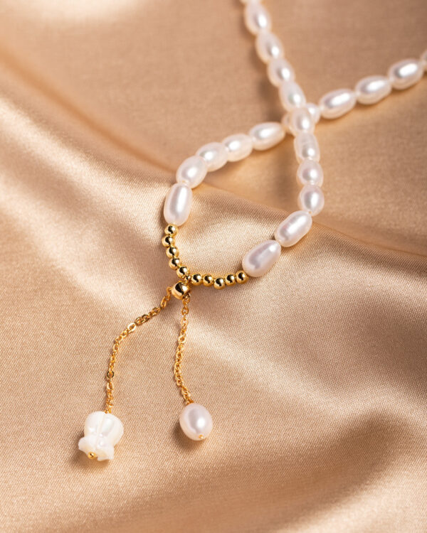 Lily of the Valley Freshwater Pearl Necklace